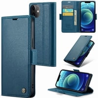 Caseme Tipo Cartera Iphone 12/12 Pro Con Cierre Magnético, Rfid, Tarjetero, Soporte, Carga Inalámbrica