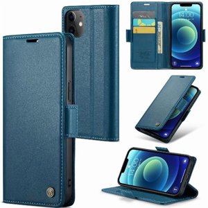 Caseme Tipo Cartera Iphone 12/12 Pro Con Cierre Magnético, Rfid, Tarjetero, Soporte, Carga Inalámbrica
