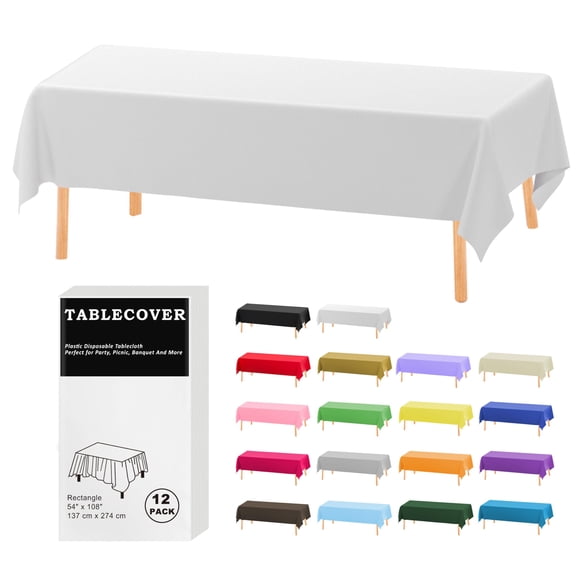 Mantel D&Z 137 cm x 274 cm Paquete de 12 unidades Blanco