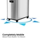 thumbnail image 3 of Cubo de basura iTouchless 61 L con ruedas, acero inoxidable, 2 compartimentos, 3 of 5