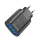 thumbnail image 1 of 4 Puertos USB Hub Cargador De Pared Adaptador De Corriente Enchufe De La UE Adaptador De Cubo USB Negro, 1 of 5
