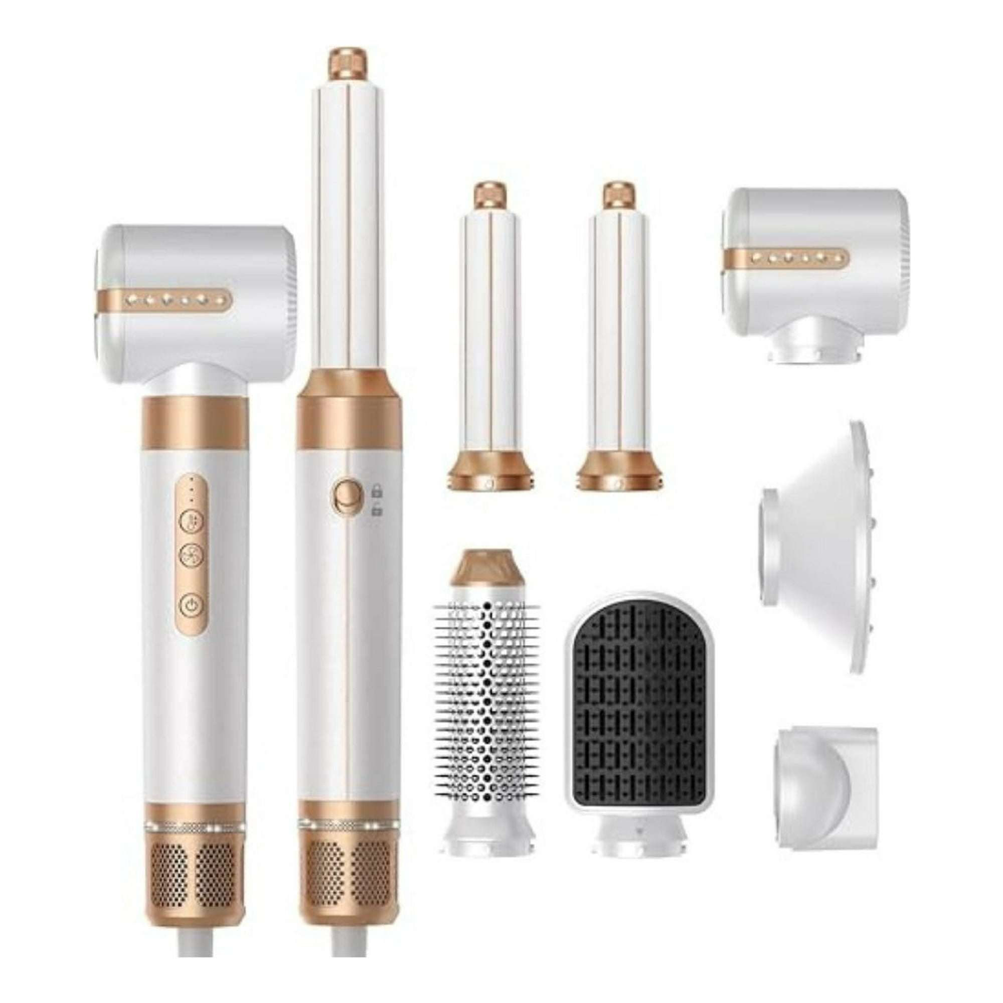 Genérico - Cepillo Alisador Modelador 7en1 Secador Cabello Lau