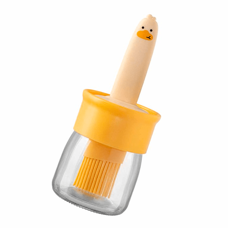 Wakeshome - Contenedor De Aceite Con Brocha De Silicona Para Untar Tarro De Vidrio Dispensador Para Cocina
