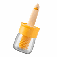 Wakeshome - Contenedor De Aceite Con Brocha De Silicona Para Untar Tarro De Vidrio Dispensador Para Cocina