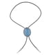thumbnail image 4 of Moda Bolo Tie Collar Colgante Ajustable Casual Joyería PU Cuero Cuerda Azul, 4 of 5