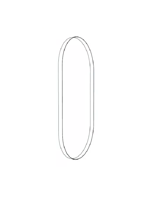 Genérico - Espejo Lukman Negro Con Marco En Estructura Metálica