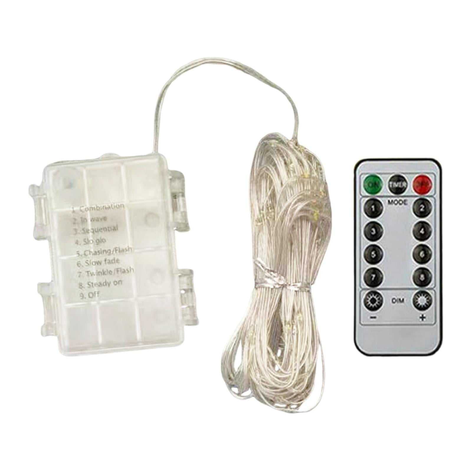 Ioensy - Tiras De Luces Led Decorativas, Luces De Cortina, Luces De Cadena Para Paraguas De Patio Doméstico, Color Blanco Verdadero