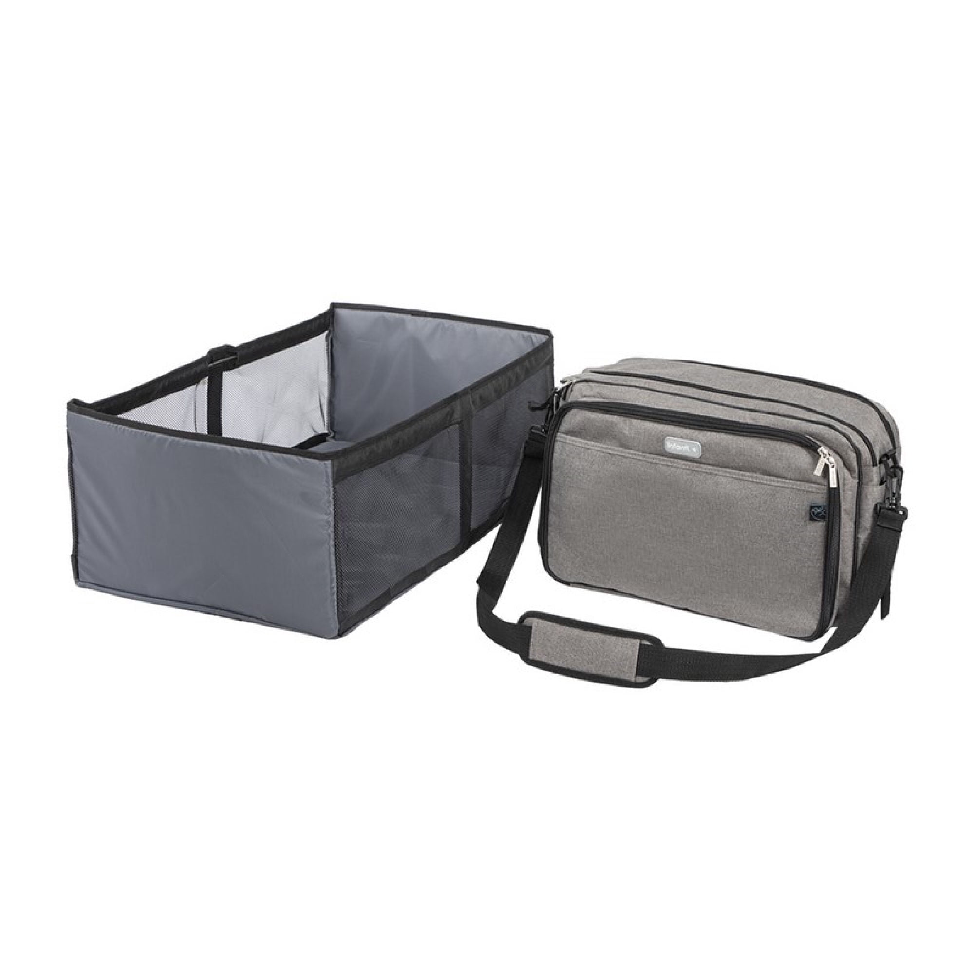 Bolso Pañalero Cuna Desmontable Gris