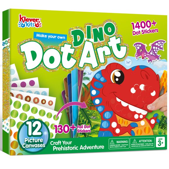 Kit Dot Art Klever Kits para niños de 3 a 7 años con pegatinas