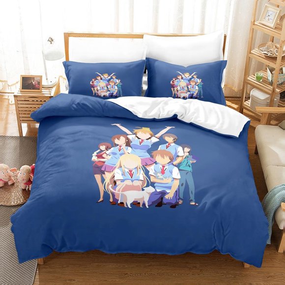 Kawaii Girls The Pet Girl of Sakurasou Bedding Set Single Twin Full Size Bed Set Adult Kid Bedroom Duvetcover Sets Bed Sheets