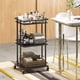 thumbnail image 5 of Carrito de bar de servicio XYZLVSI de madera y metal de 3 niveles 80x40x82 cm, 5 of 8