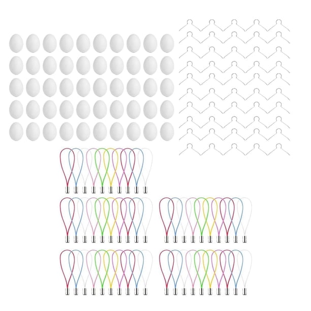 Kit De 50 Huevos De Pascua Sin Pintar Para Hacer Tú Mismo, Regalos Navideños, Suministros Decorativos Portátiles