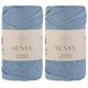 thumbnail image 1 of Cuerda de macramé S SENSY 3 mm Pack de 2 Azul bebé 100 m, 1 of 9