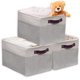 thumbnail image 4 of Set de 3 contenedores de almacenamiento Simple Houseware 38 x 28 cm gris, 4 of 9