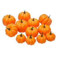 Bothyi - 12 Calabazas Artificiales De Espuma Naranja Para La Cocina De La Granja, Halloween