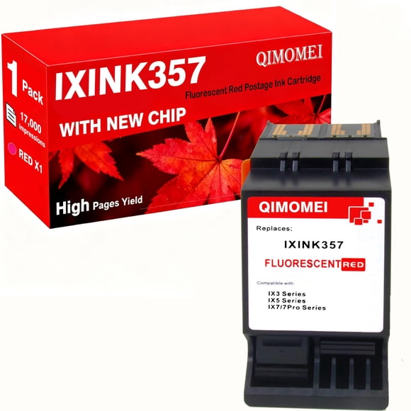 Cartucho de tinta QIMOMEI IXINK357 rojo fluorescente compatible