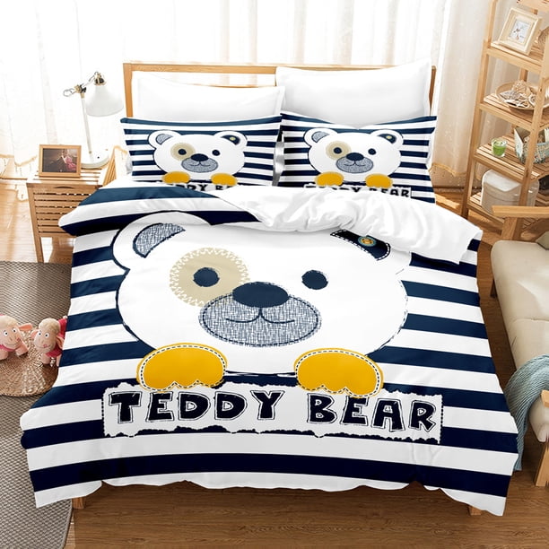 Teddy bear Bedding Set Plush bear Bed Set Aldult Kid Bedroom Duvetcover Sets