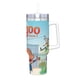 thumbnail image 2 of Vaso Térmico Desmarcar de Acero Inoxidable con Asa y Bombilla 1180ml, 2 of 6