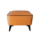 thumbnail image 4 of Taburete reposapiés otomano rectangular eco cuero caramelo, 4 of 8