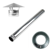 Citotools - Kit Ducto Tubo Galvanizado 4.1/2 + Gorro + Anillo Fegalv