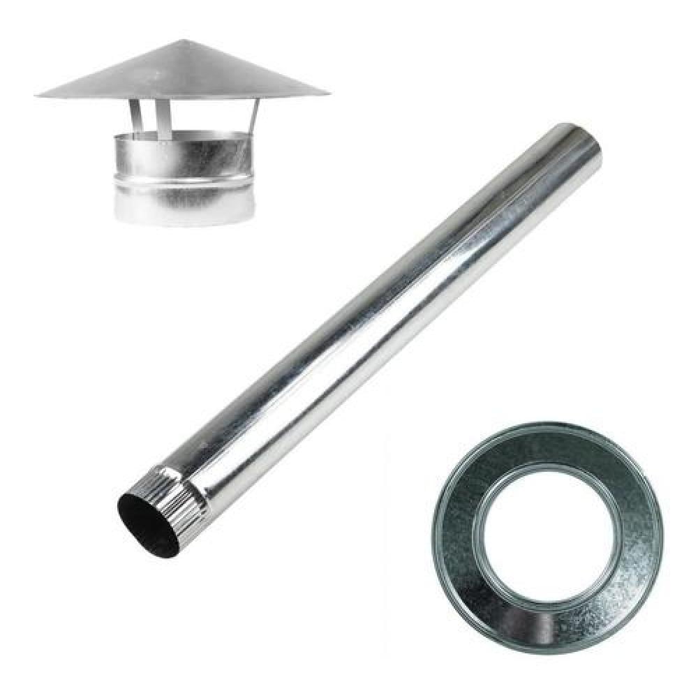 Citotools - Kit Ducto Tubo Galvanizado 4.1/2 + Gorro + Anillo Fegalv