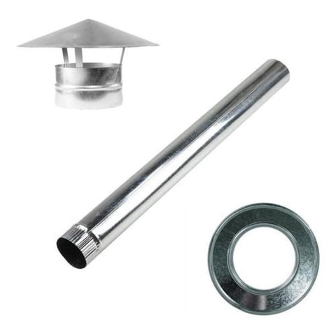 Citotools - Kit Ducto Tubo Galvanizado 4.1/2 + Gorro + Anillo Fegalv