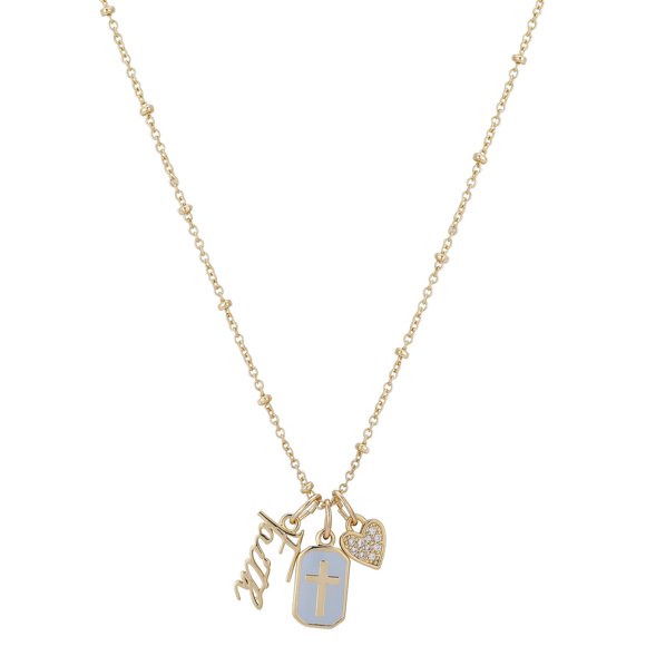 Collar Believe by Brilliance de 14K con baño de oro y zirconias cúbicas
