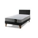 thumbnail image 2 of Cama Europea Zen Best 1.5 Plaza Colchon Resortes Base Dividida + Respaldo Tela Negro, 2 of 7