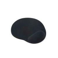 Ultra - Mousepad Redondo Apoya Muñeca Con Gel Negro