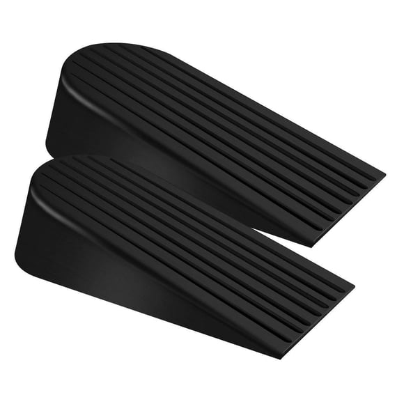 Tapón de puerta Talkfun Big Heavy Duty de goma, 2 paquetes, negro