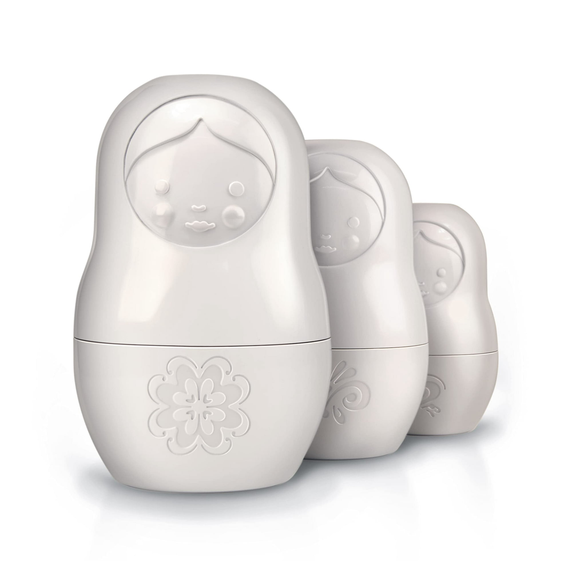 Genuine Fred - Juego De 6 Tazas Medidoras Originales Fred Matryoshka, Color Blanco