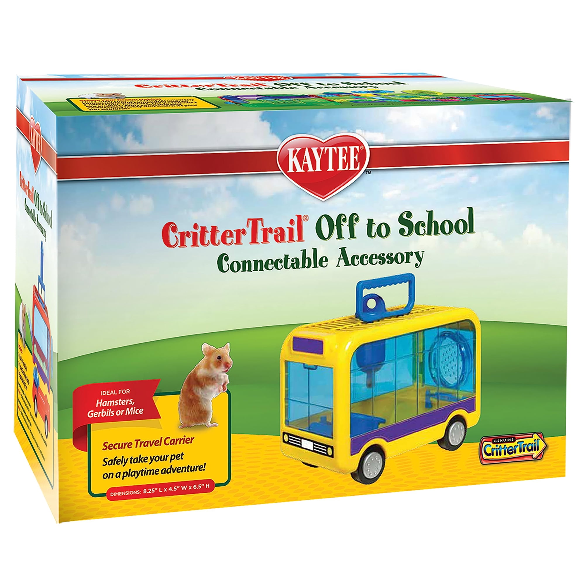 Transportín de viaje Kaytee CritterTrail Off To School para animales pequeños