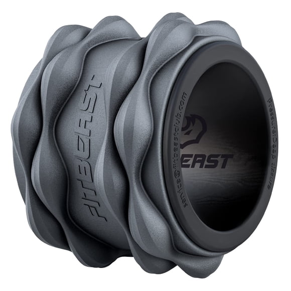 Estirador de espalda FitBeast, cracker y rodillo, rueda de yoga de espuma negra