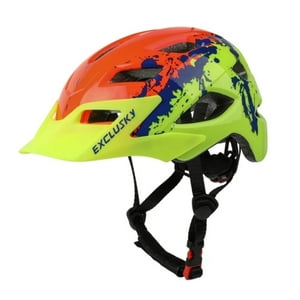 Vipnetwork - Casco Bicicleta Infantil Exclusky Naranjo Verde