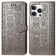 thumbnail image 4 of Funda Cartera FOXDOCK para iPhone 16 Pro , Flip PU con Relieve de Gatos y Perros, Tarjetero y Soporte, 4 of 6
