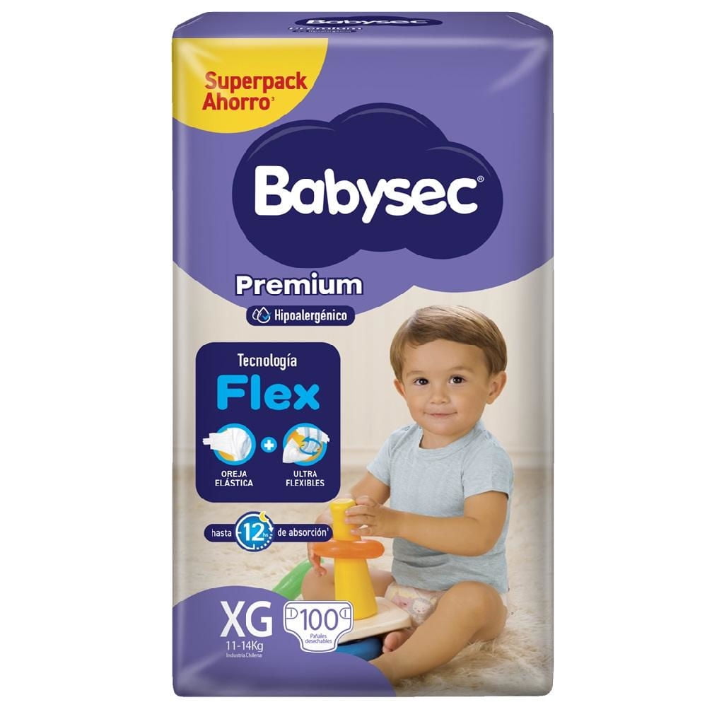 Pañal Premium Talla Xg 100 Un 100 Un Babysec