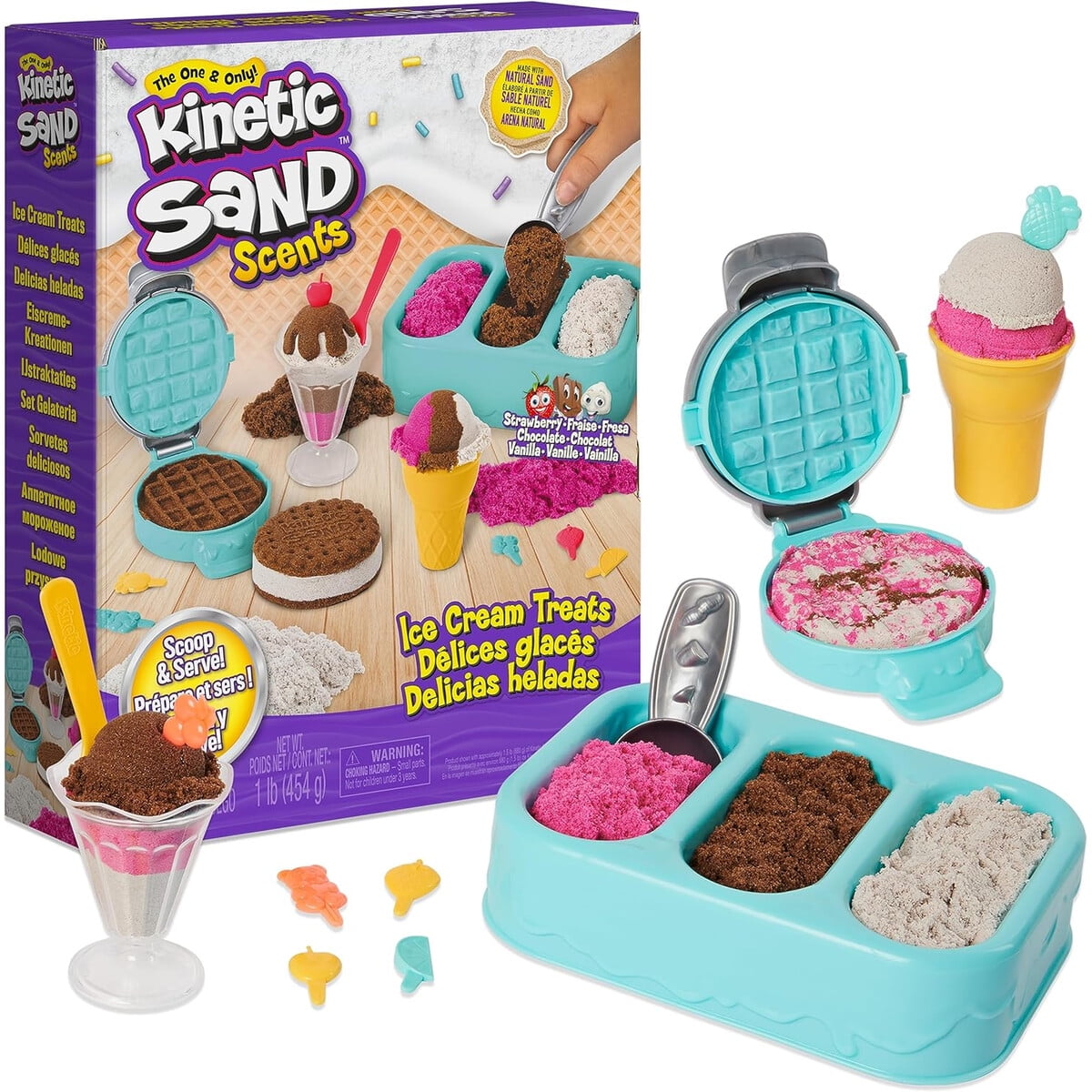 Kinetic Sand Set Helados 1lb Arena Aromatizada
