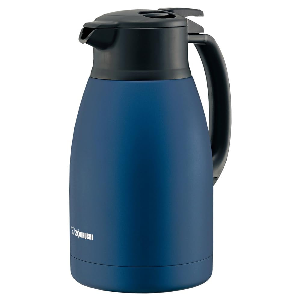 Jarra De Vacío Zojirushi Sh-hc15ad De Acero Inoxidable, 1,5 L, Color Azul Marino Mate