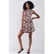 thumbnail image 2 of Vestido Mini Ajustado sin Mangas con Cuello Redondo y Estampado Floral Burdeos y Blanco de FASHNZFAB, Talla M para Mujer, 2 of 5