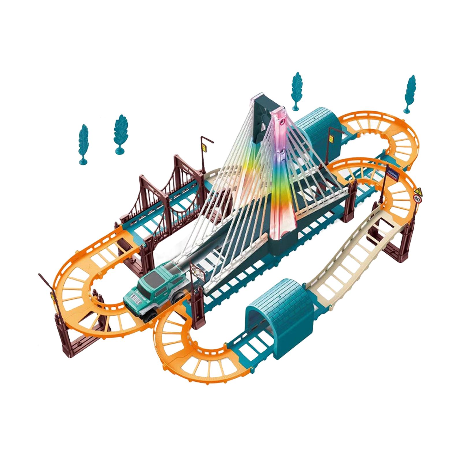 Bothyi - Juego De Pista De Carreras Flexible Carril De Pista Curvo Educativo Para Regalos Estilo A