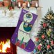 thumbnail image 1 of Scratch Garden Tema: Calcetines de Navidad, fino lino blanco para colgar en escaleras y chimenea, decoración navideña para el hogar, regalo de Navidad. 45cm × 32cm, 1 of 5