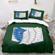 thumbnail image 1 of Anime Attack On Titan Logo Bedding Set Boys Girls Duvet Cover Pillowcase Bed boys Adult Home Textileextile, 1 of 5