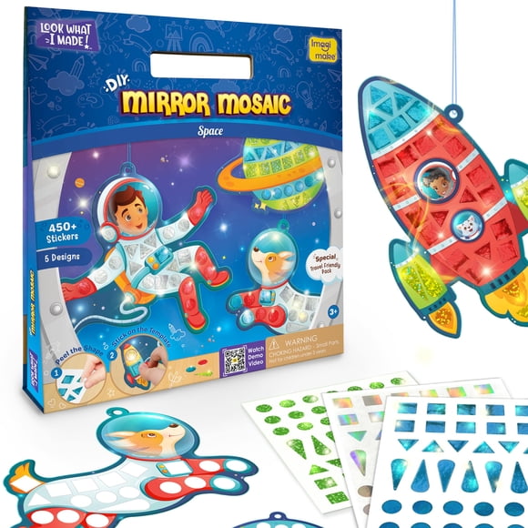 Kit de manualidades Imagimake Mirror Mosaic Space Pegatinas DIY