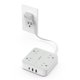 thumbnail image 1 of Regleta TESSAN 30 cm con enchufe plano 4 tomacorrientes y 3 puertos USB, 1 of 9
