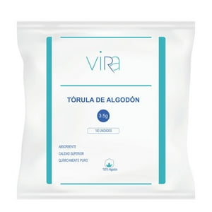 Genérico - Tórulas De Algodón Premium 3.5Gr X 100 Unidades | Vira Blanco