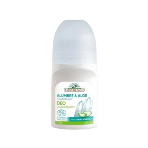 Corpore Sano - Desodorante Roll-On Alumbre-Aloe Vera 75 Ml