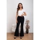 thumbnail image 3 of Pantalon Calza Mujer Flare Lanilla Tiro Alto Full Elasticado 5050, 3 of 4