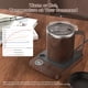 thumbnail image 3 of Calentador de taza de café Felibeaco de 16 oz con taza térmica de madera, 3 of 7