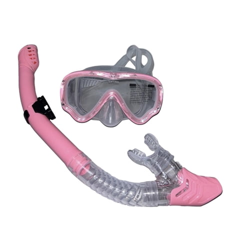 Magideal - Máscara De Buceo Con Esnórquel, Con Cubierta Para La Nariz, Equipo De Esnórquel A Prueba De Fugas Para Adultos, Máscara De Natación Para Buceo Bajo El Rosa