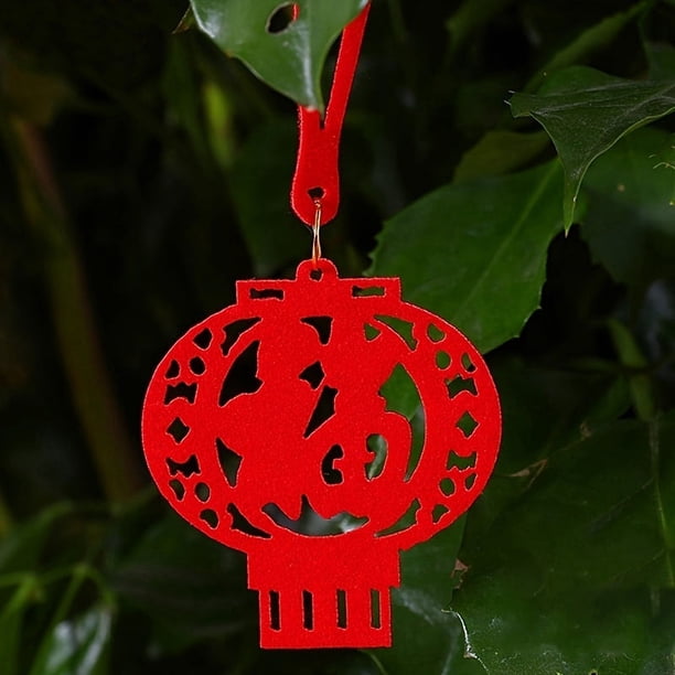 8-Pack Red Lantern Hanging Ornaments: Add a Festive Touch to Your Chinese New Year Decorations!